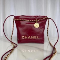 CHANEL Small Handbags 23SS Wine Red