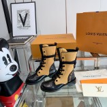 Louis Vuitton New in 2021 Calfskin And Down Fabric Electric Embroidery Boots Yellow