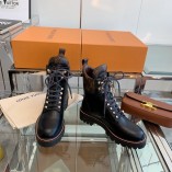 Louis Vuitton New in 2021 Monogram Calf Leather Bandage Boots Black