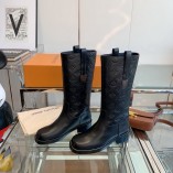 Louis Vuitton New in 2021 Monogram Calf Leather Boots Black