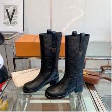 Louis Vuitton New in 2021 Monogram Calf Leather Boots Black