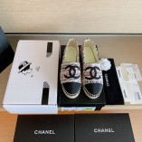 Chanel Spring And Summer New Double C Logo Fisherman Shoes Pink Grid And Black