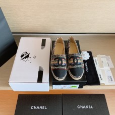 Chanel Spring And Summer New Double C Logo Fisherman Shoes Color Dots And Black