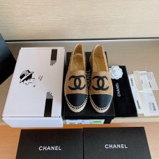 Chanel Spring And Summer New Double C Logo Fisherman Shoes Brown And Black