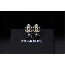 Chanel Camellia CC Stud Earrings