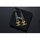 Chanel Chain Two-tone Earrings