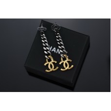 Chanel Chain Two-tone Earrings