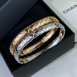 Chanel Genuine Open Version CNC Engraved Wide Version Diamond Smooth Bangle