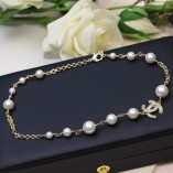 Chanel Pearl Necklace Sweater Chain Necklace