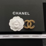 Chanel Iconic Double C Gold Brooch