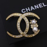 Chanel Code A241 Big Double C With Two Pearl Brooches