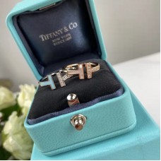 Tiffany & Co.T Wire Ring With Diamonds And Mother-of-pearl