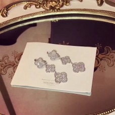 Van Cleef & Arpels Magic Alhambra Diamond Earrings 3 Flowers