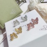 Van Cleef & Arpels Two Butterfly Earrings Full Diamond