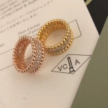 Van Cleef & Arpels Perlée Diamonds Ring 3 Rows