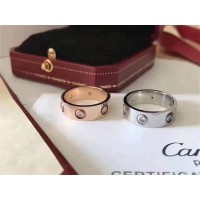 Cartier Rose Gold(Silver) and Diamond Love Ring