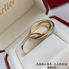 Cartier Three Rings With Diamond Ring