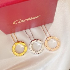 Cartier CNC Three Diamonds Flatbread Necklace