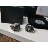 Chrome Hearts Vintage Luxury Wide Face Varved Rings