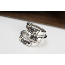 Chrome Hearts Cross Flower Faceted Rings 