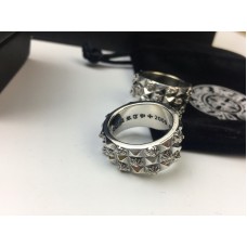 Chrome Hearts Three Layers Cross Flower Ring