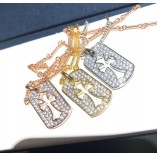 Chrome Hearts Full Diamond Hollow Cross ? Necklace Three Colors