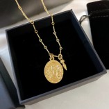 Chrome Hearts Vintage Gold Medal Bullet Necklace