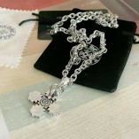 Chrome Hearts Cross Flame Pendant Necklace