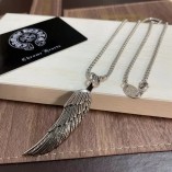 Chrome Hearts Feather Pendant Necklace